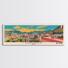 Load image into Gallery viewer, Durango, Mexico Panoramic Canvas Print, Durango, Mexico Painting, Mexico Art, Durango Travel Poster, Travel Art, Guest Room Painting