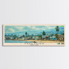 Carregar imagem no visualizador da galeria, Freetown, Sierra Leone Panoramic Canvas Print, Freetown, Sierra Leone Painting, Sierra Leone Art, Freetown Travel Poster, Travel Art, Living Room Painting