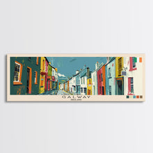 Carregar imagem no visualizador da galeria, Galway, Ireland Panoramic Canvas Print, Galway, Ireland Painting, Ireland Art, Galway Travel Poster, Travel Art, Housewarming Gift