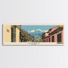 Load image into Gallery viewer, Ibarra, Ecuador Panoramic Canvas Print, Ibarra, Ecuador Painting, Ecuador Art, Ibarra Travel Poster, Travel Art, Housewarming Gift