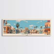 Cargar imagen en el visor de la galería, Mosul, Iraq Panoramic Canvas Print, Mosul, Iraq Painting, Iraq Art, Mosul Travel Poster, Travel Art, Housewarming Gift
