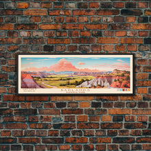 Carregar imagem no visualizador da galeria, Badlands National Park, Panoramic South Dakota Travel Art, National Park Print, Minimalist Travel Art, Midcentury Modern Style Landscape