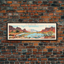 Load image into Gallery viewer, Big Bend National Park, Panoramic Texas Travel Art, National Park Print, Minimalist Travel Art, Midcentury Modern Style Landscape