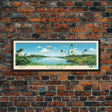 Load image into Gallery viewer, Biscayne National Park, Panoramic Florida Travel Art, National Park Print, Minimalist Travel Art, Midcentury Modern Style Landscape
