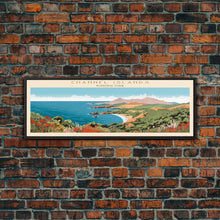Cargar imagen en el visor de la galería, Channel Islands National Park Panoramic California Travel Art, National Park Print, Minimalist Travel Art, Midcentury Modern Style Landscape