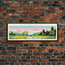 Load image into Gallery viewer, Cuyahoga Valley National Park, Panoramic Ohio Travel Art, National Park Print, Minimalist Travel Art, Midcentury Modern Style Landscape