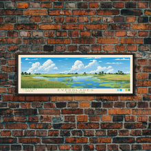 Carregar imagem no visualizador da galeria, Everglades National Park, Panoramic Florida Travel Art, National Park Print, Minimalist Travel Art, Midcentury Modern Style Landscape