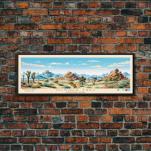 Load image into Gallery viewer, Joshua Tree National Park, Panoramic California Travel Art, National Park Print, Minimalist Travel Art, Midcentury Modern Style Landscape