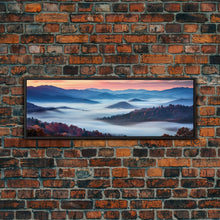Load image into Gallery viewer, Blue Ridge Mountains Panoramic Wall Art, Bluebridge Mountains National Parkway, Beautiful Cabin Decor, Boho Photography Wall Art Print