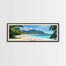 Carregar imagem no visualizador da galeria, Akapa Beach, Cook Islands Panoramic Print, Vacation Gift, Cook Islands Wall Art, Beach Painting, Beach Decor, Beach Or Lakehouse Art