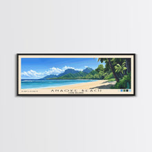 Load image into Gallery viewer, Anaoke Beach, Cook Islands Panoramic Beach Print, Vacation Gift, Cook Islands Wall Art, Beach Painting, Beach Decor, Beach Painting