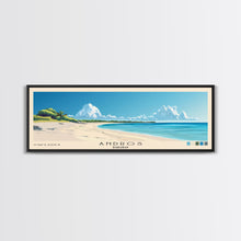 Load image into Gallery viewer, Andros, Bahamas Panoramic Beach Print, Vacation Gift, Bahamas Wall Art, Framed Canvas Print, Framed Beach Painting