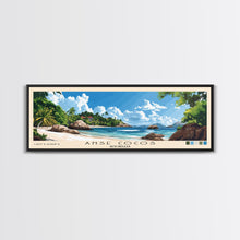 Load image into Gallery viewer, Anse Cocos, Seychelles Panoramic Beach Print, Vacation Gift, Seychelles Wall Art, Beach Painting, Beach Decor, Beach Painting