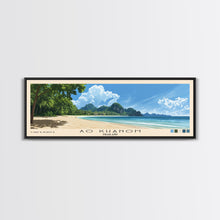 Load image into Gallery viewer, Ao Khanom, Thailand Panoramic Beach Print, Vacation Gift, Thailand Wall Art, Framed Canvas Print, Framed Beach Painting