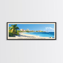Load image into Gallery viewer, Aruba, autonomous country of the Kingdom of the Netherlands Panoramic Print, Vacation Gift, autonomous country of the Kingdom of the Netherlands Wall Art, Beach Painting, Beach Decor, Large Wall Art, Wood Frame Art