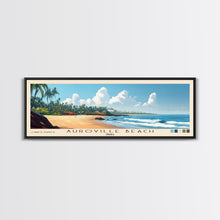Carregar imagem no visualizador da galeria, Auroville Beach, India Panoramic Print, Vacation Gift, India Wall Art, Beach Painting, Beach Decor, Large Wall Art, Wood Frame Art