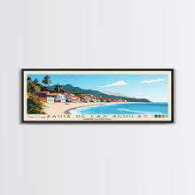 Carregar imagem no visualizador da galeria, Bahia de Las Aguilas, Dominican Republic Panoramic Print, Vacation Gift, Dominican Republic Wall Art, Beach Painting, Beach Decor, Large Wall Art, Wood Frame Art