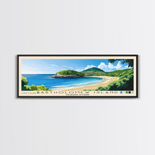 Load image into Gallery viewer, Bartholomew Island, Galapagos, Ecuador Panoramic Beach Print, Vacation Gift, Galapagos, Ecuador Wall Art, Framed Canvas Print, Framed Beach Painting