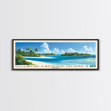 Load image into Gallery viewer, Blue Lagoon Island, Bahamas Panoramic Print, Vacation Gift, Bahamas Wall Art, Beach Painting, Beach Decor, Beach Or Lakehouse Art