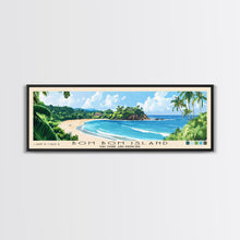 Carregar imagem no visualizador da galeria, Bom Bom Island, São Tomé and Príncipe Panoramic Print, Vacation Gift, São Tomé and Príncipe Wall Art, Beach Painting, Beach Decor, Large Wall Art, Wood Frame Art