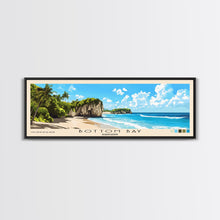 Load image into Gallery viewer, Bottom Bay, Barbados Panoramic Print, Vacation Gift, Barbados Wall Art, Beach Painting, Beach Decor, Large Wall Art, Wood Frame Art