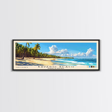 Load image into Gallery viewer, Bávaro Beach, Dominican Republic Panoramic Beach Print, Vacation Gift, Dominican Republic Wall Art, Beach Painting, Beach Decor, Beach Painting