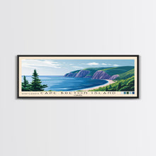 Carregar imagem no visualizador da galeria, Cape Breton Island, Canada Panoramic Beach Print, Vacation Gift, Canada Wall Art, Framed Canvas Print, Framed Beach Painting