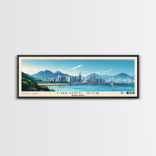 Cargar imagen en el visor de la galería, Cheung Sha, Hong Kong Panoramic Print, Vacation Gift, Hong Kong Wall Art, Beach Painting, Beach Decor, Large Wall Art, Wood Frame Art