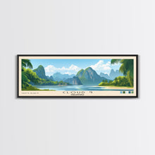 Load image into Gallery viewer, Cloud 9, Philippines Panoramic Beach Print, Vacation Gift, Philippines Wall Art, Framed Canvas Print, Framed Beach Painting