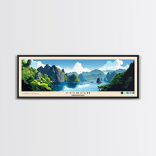 Load image into Gallery viewer, Coron, Philippines Panoramic Print, Vacation Gift, Philippines Wall Art, Beach Painting, Beach Decor, Large Wall Art, Wood Frame Art