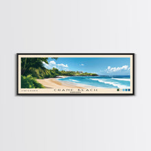 Load image into Gallery viewer, Crane Beach, Barbados Panoramic Beach Print, Vacation Gift, Barbados Wall Art, Beach Painting, Beach Decor, Beach Painting