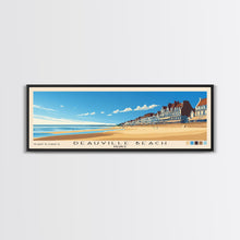 Load image into Gallery viewer, Deauville Beach, France Panoramic Print, Vacation Gift, France Wall Art, Vacation Wall Art, Vacatation Memories, Beach Decor, Beach Or Lakehouse Art