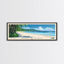 Load image into Gallery viewer, Devil’s Beach, Fiji Panoramic Print, Vacation Gift, Fiji Wall Art, Beach Painting, Beach Decor, Beach Or Lakehouse Art