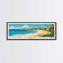 Carregar imagem no visualizador da galeria, Fort Clarence Beach, Jamaica Panoramic Print, Vacation Gift, Jamaica Wall Art, Beach Painting, Beach Decor, Large Wall Art, Wood Frame Art