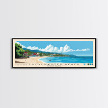 Load image into Gallery viewer, Frederiksted Beach, US Virgin islands Panoramic Print, Vacation Gift, US Virgin islands Wall Art, Beach Painting, Beach Decor, Beach Or Lakehouse Art