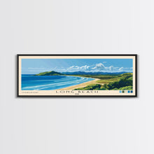 Load image into Gallery viewer, Long Beach, Fiji Panoramic Print, Vacation Gift, Fiji Wall Art, Beach Painting, Beach Decor, Large Wall Art, Wood Frame Art