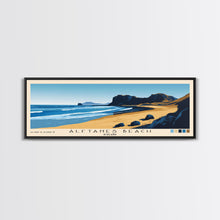 Carregar imagem no visualizador da galeria, Álftanes Beach, Iceland Panoramic Print, Vacation Gift, Iceland Wall Art, Beach Painting, Beach Decor, Large Wall Art, Wood Frame Art