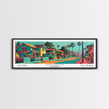 Load image into Gallery viewer, Anaheim California Panoramic Travel Poster Canvas Print