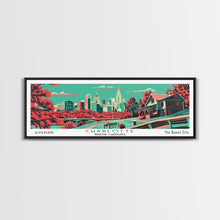 Cargar imagen en el visor de la galería, Charlotte North Carolina Panoramic Travel Poster Canvas Print