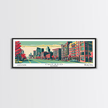 Load image into Gallery viewer, Chicago Illinois Panoramic Travel Poster Canvas Print