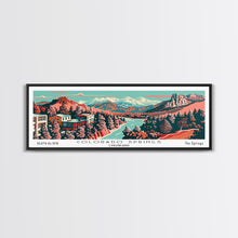Cargar imagen en el visor de la galería, Colorado Springs Colorado Panoramic Travel Poster Canvas Print