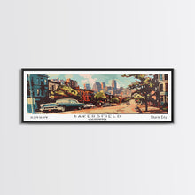 Carregar imagem no visualizador da galeria, Baltimore Maryland Panoramic Painting, Mid Century Modern Framed Canvas Print, Retro Pop Art Travel Poster, Wall Decor, Home Decor, Wall Hanging