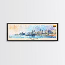 Carregar imagem no visualizador da galeria, A Coruña Spain Travel Art, City Art, Framed Canvas Print or Metal Wall Art, Europe Travel Poster, Panoramic Wall Art, Extra Wide Wall Art