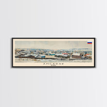 Load image into Gallery viewer, Angarsk Russia Panoramic Travel Poster, Framed Canvas Print or Metal Wall Art, Travel Art, Home Decor, Panoramic Painting, Midcentury Art