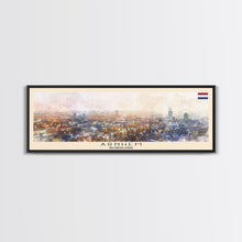 Load image into Gallery viewer, Arnhem Netherlands Wall Art, Panoramic Travel Poster, Panoramic Framed Canvas Print, City Wall Art, Wall Hanging Home Decor, Travel Art