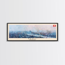 Carregar imagem no visualizador da galeria, Basel Switzerland Travel Art, City Art, Framed Canvas Print or Metal Wall Art, Europe Travel Poster, Panoramic Wall Art, Extra Wide Wall Art