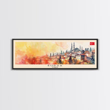 Load image into Gallery viewer, Bursa Turkey Travel Print Wall Art, Panoramic City Art, Travel Art, Wall Decor, Vacation Gift, Framed Canvas Print Or Metal Art