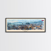 Cargar imagen en el visor de la galería, Celje Slovenia Panoramic Travel Poster, Framed Canvas Print or Metal Wall Art, Travel Art, Home Decor, Panoramic Painting, Midcentury Art