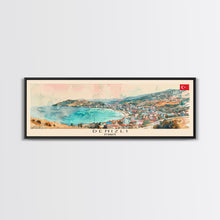 Load image into Gallery viewer, Denizli Turkey Wall Art, Panoramic Travel Poster, Panoramic Framed Canvas Print, City Wall Art, Wall Hanging Home Decor, Travel Art