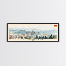 Carregar imagem no visualizador da galeria, Fuenlabrada Spain Wall Art, Panoramic Travel Poster, Panoramic Framed Canvas Print, City Wall Art, Wall Hanging Home Decor, Travel Art